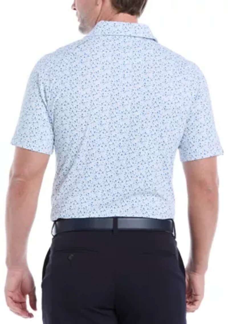 Men's Confetti Print Golf Polo Shirt
