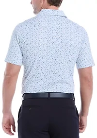 Men's Confetti Print Golf Polo Shirt