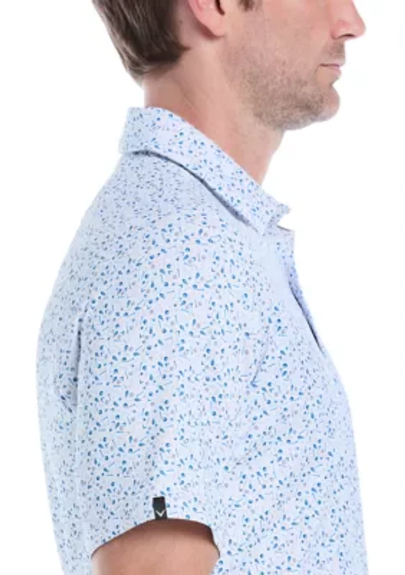 Men's Confetti Print Golf Polo Shirt