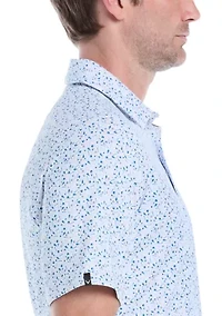 Men's Confetti Print Golf Polo Shirt