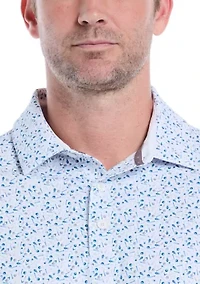 Men's Confetti Print Golf Polo Shirt