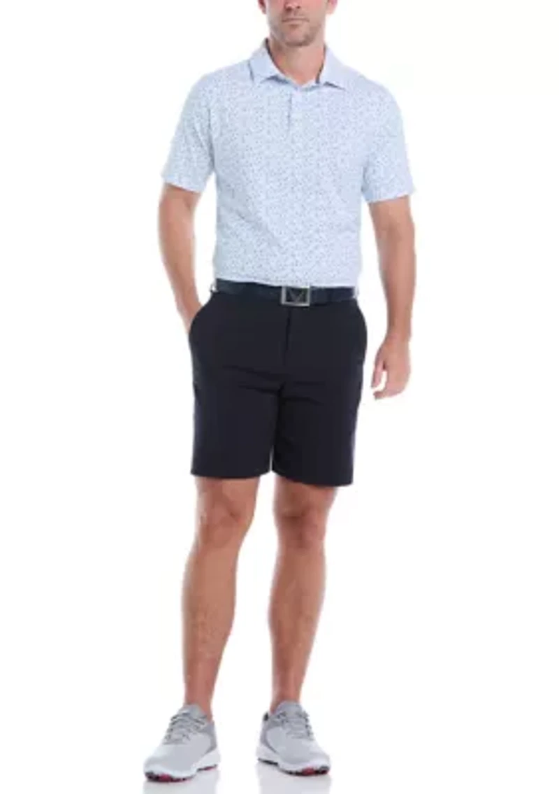 Men's Confetti Print Golf Polo Shirt