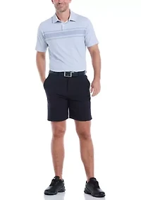 Triple Track Geo Print Polo Shirt