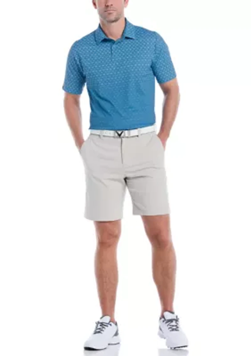 Men's Chevron Ombre Print Golf Polo Shirt