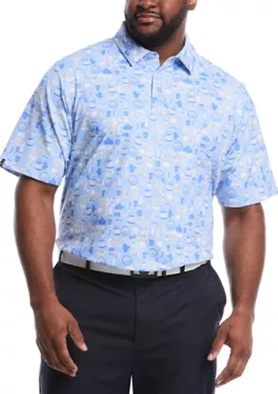 Big & Tall Celebration Feast Short Sleeve Golf Polo Shirt