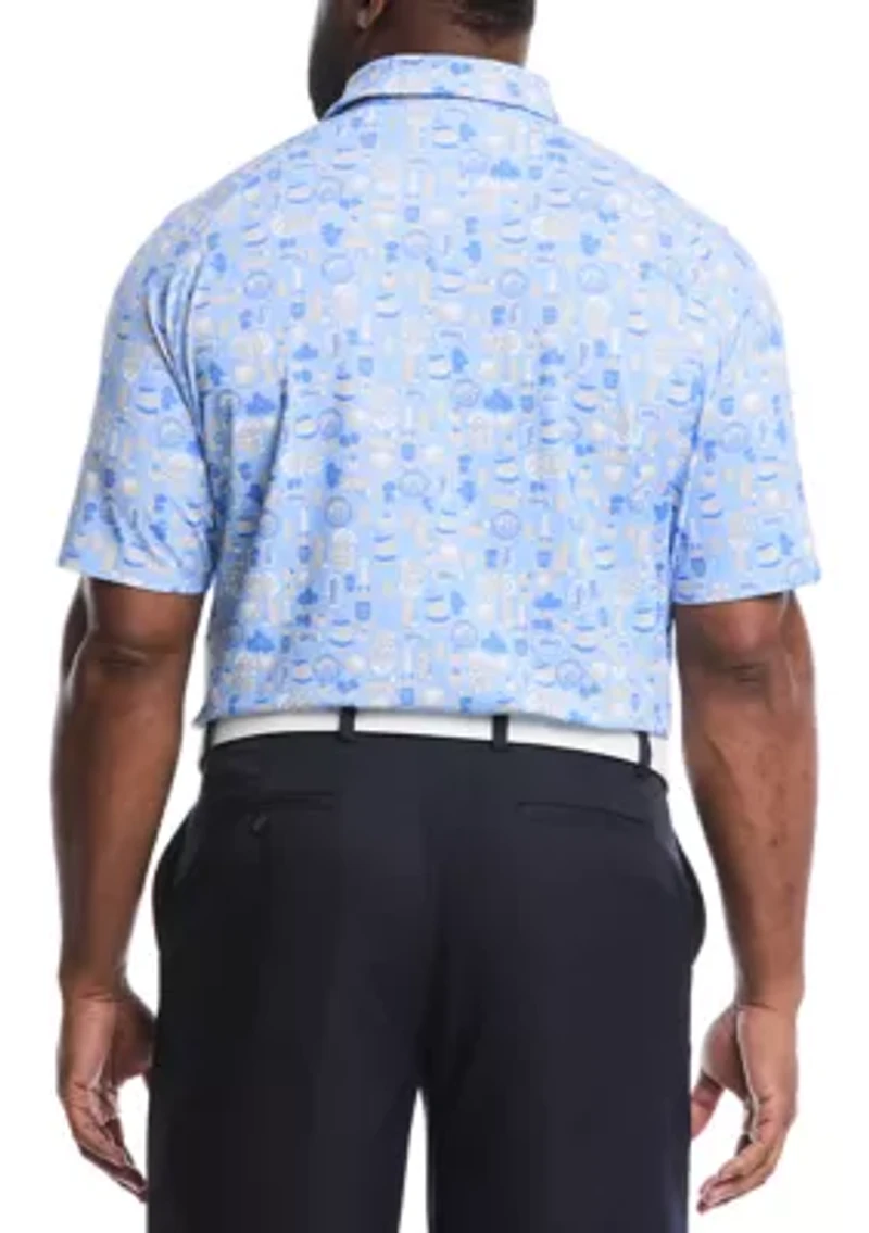 Big & Tall Celebration Feast Short Sleeve Golf Polo Shirt