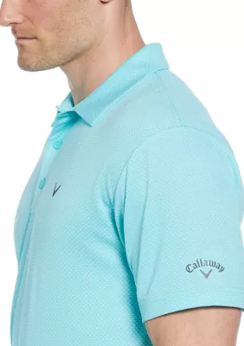 Big & Tall Pro Spin Chevron Jacquard Golf Polo Shirt