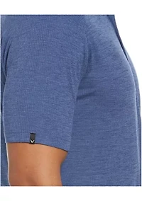 Big & Tall Ventilated Heather Jacquard Golf Polo Shirt