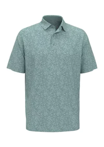 Big & Tall Short Sleeve Allover Chevron Print Polo Shirt