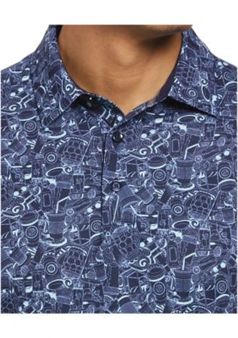 Men's Golf Cart Drink Print Shirt