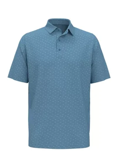 Big & Tall Short Sleeve Pro Spin Allover Chevron Print Polo Shirt