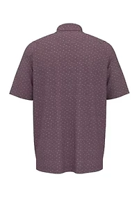 Big & Tall Short Sleeve Pro Spin Allover Chevron Print Polo Shirt