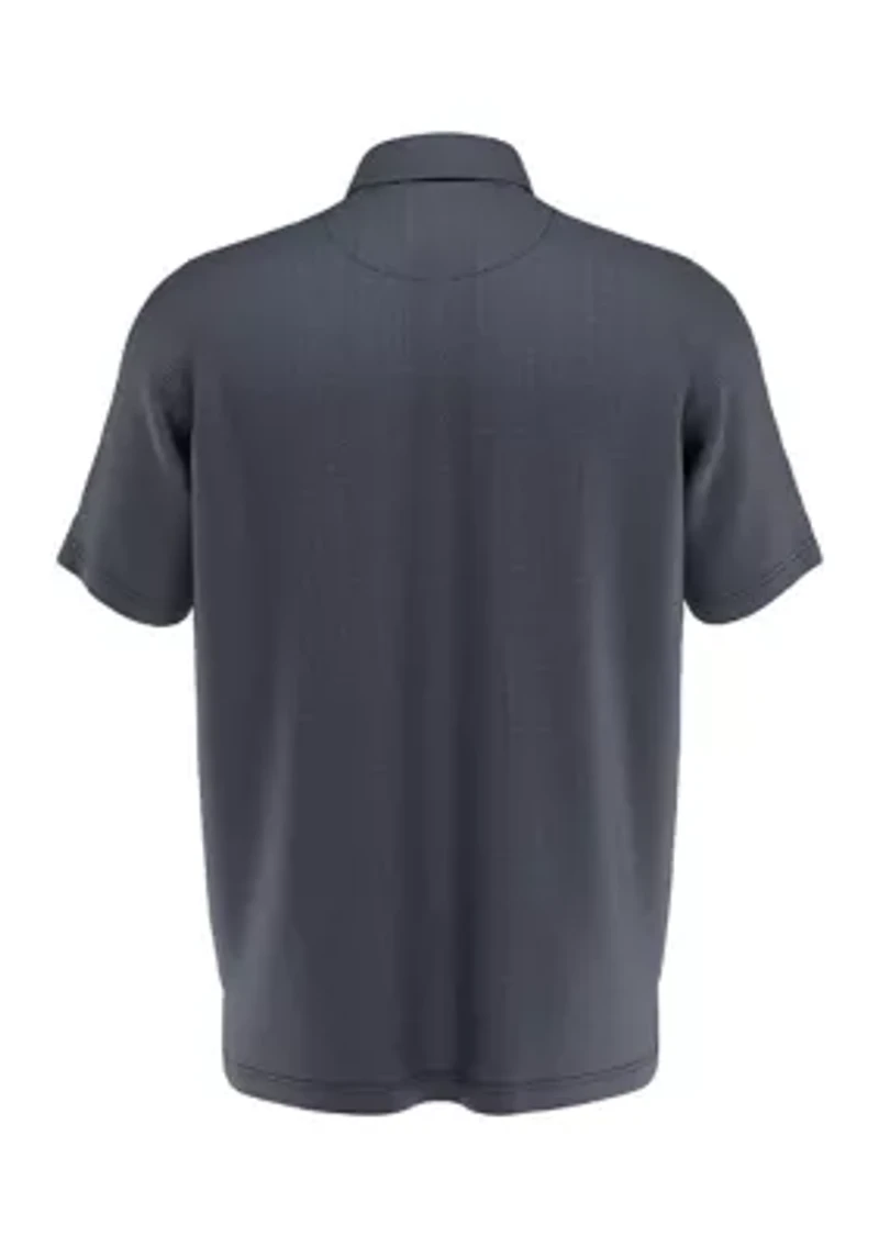 Big & Tall Chevron Foulard Print Short Sleeve Golf Polo Shirt