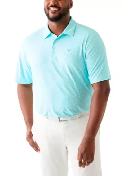Big & Tall Trademark Print Short Sleeve Golf Polo Shirt