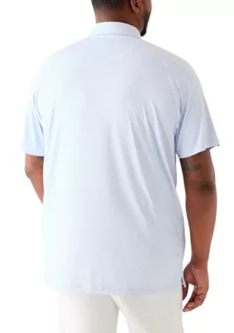 Big & Tall Trademark Print Short Sleeve Golf Polo Shirt