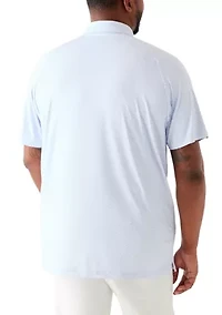 Big & Tall Trademark Print Short Sleeve Golf Polo Shirt