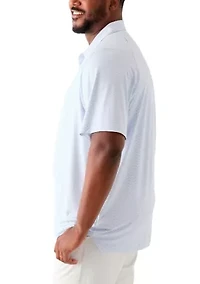 Big & Tall Trademark Print Short Sleeve Golf Polo Shirt