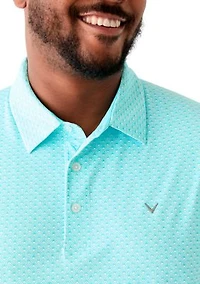 Big & Tall Trademark Print Short Sleeve Golf Polo Shirt