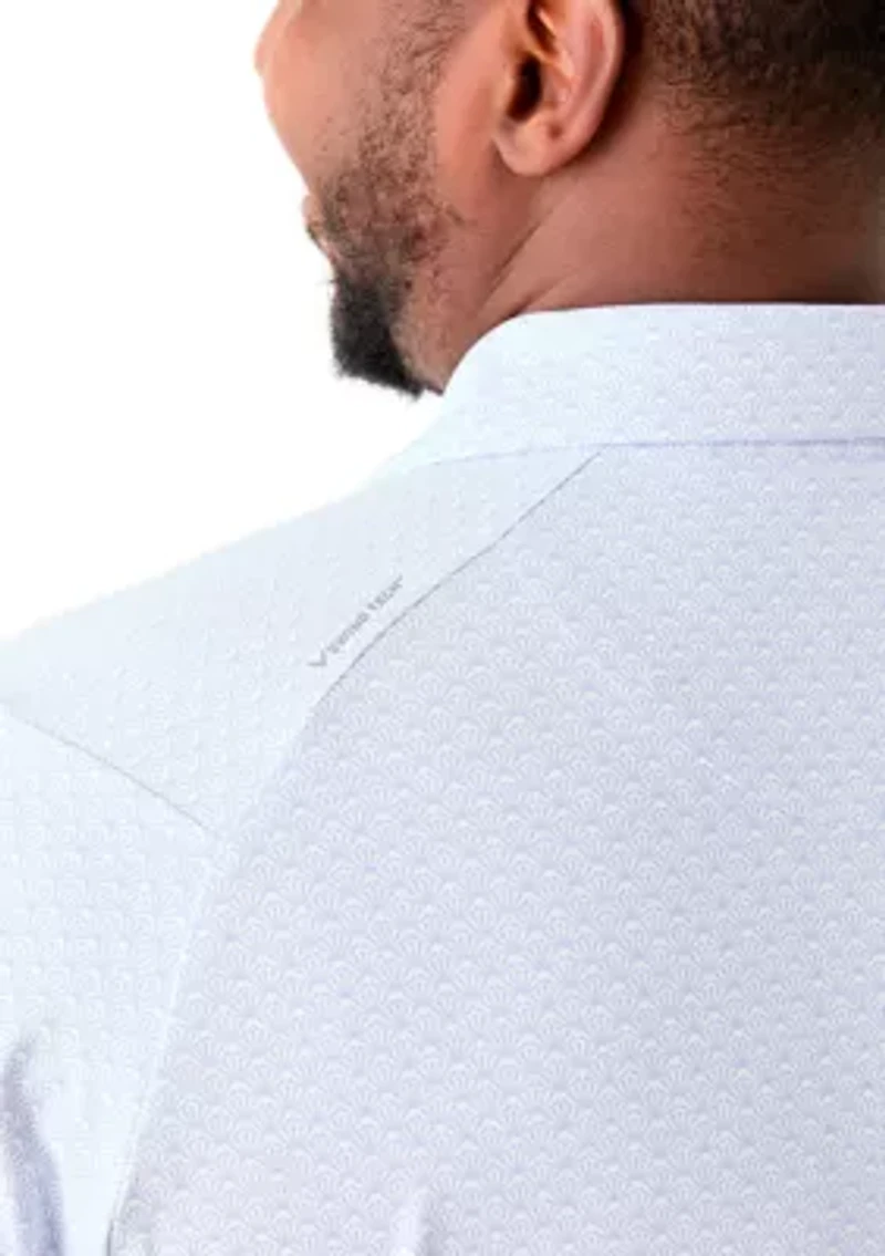 Big & Tall Trademark Print Short Sleeve Golf Polo Shirt