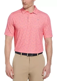 Men's Short Sleeve Allover Chevron Polo