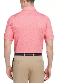 Men's Short Sleeve Allover Chevron Polo