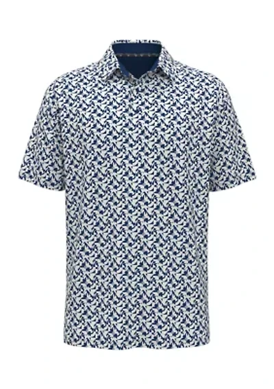 Men's Short Sleeve Layered Floral Polo Shirt