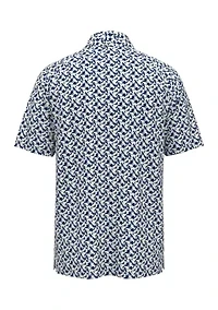 Men's Short Sleeve Layered Floral Polo Shirt