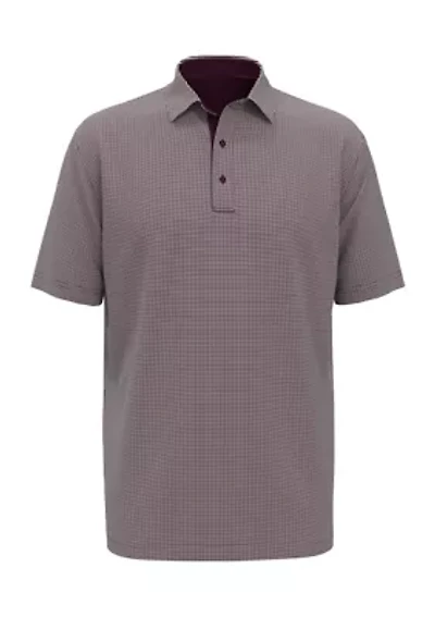 Men's Pro Spin Gingham Printed Polo Shirt