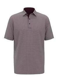 Men's Pro Spin Gingham Printed Polo Shirt