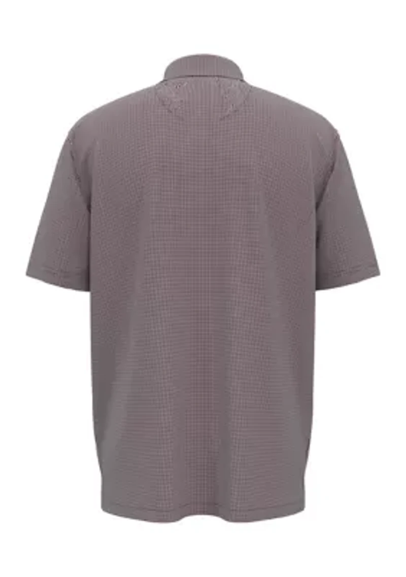 Men's Pro Spin Gingham Printed Polo Shirt