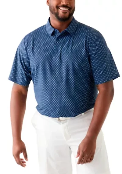 Big & Tall Trademark Chevron Print Short Sleeve Golf Polo Shirt