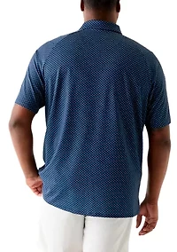Big & Tall Trademark Chevron Print Short Sleeve Golf Polo Shirt