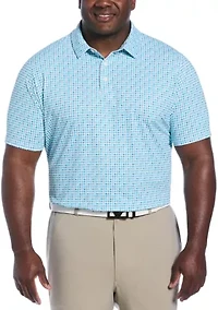 Big & Tall 18th Hole Food Print Short Sleeve Golf Polo Shirt