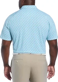 Big & Tall 18th Hole Food Print Short Sleeve Golf Polo Shirt