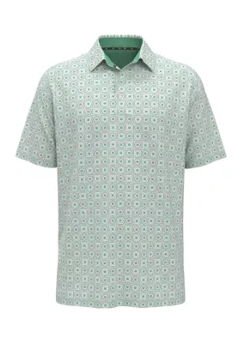Big & Tall Golf Foulard Print Short Sleeve Polo Shirt