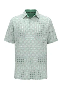 Big & Tall Golf Foulard Print Short Sleeve Polo Shirt