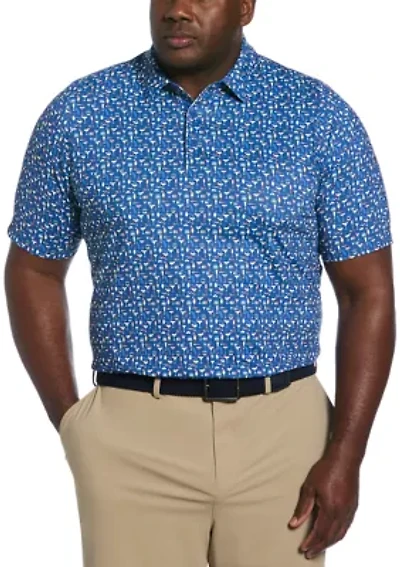 Big & Tall Cocktail Print Short Sleeve Golf Polo Shirt
