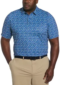 Big & Tall Cocktail Print Short Sleeve Golf Polo Shirt