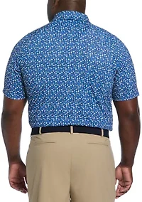 Big & Tall Cocktail Print Short Sleeve Golf Polo Shirt