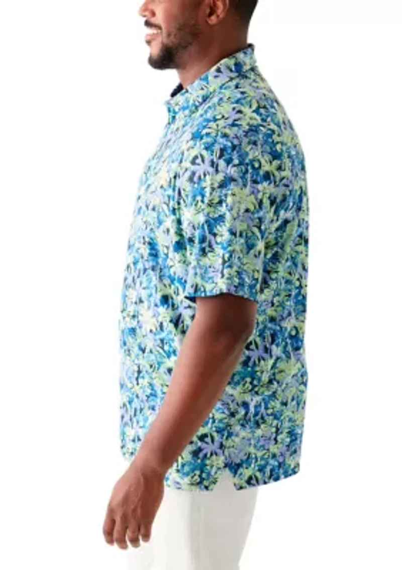 Big & Tall Sunrise Confetti Print Short Sleeve Golf Polo Shirt