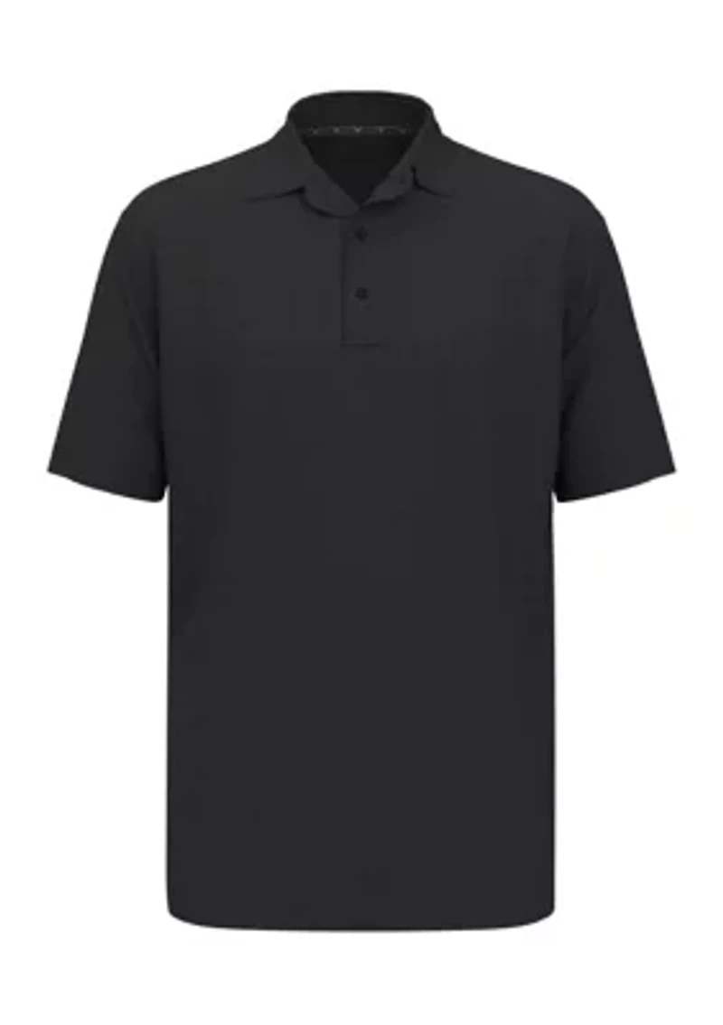 Big & Tall Short Sleeve Chevron Textured Polo Shirt