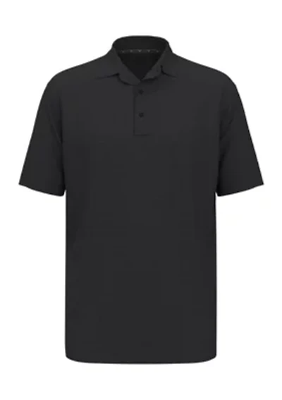 Big & Tall Short Sleeve Chevron Textured Polo Shirt
