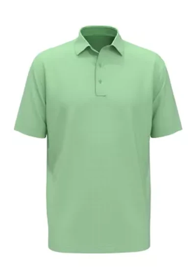 Big & Tall Allover Gingham Printed Short Sleeve Golf Polo Shirt