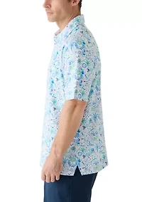 Men's Short Sleeve Nautical Print Shirt