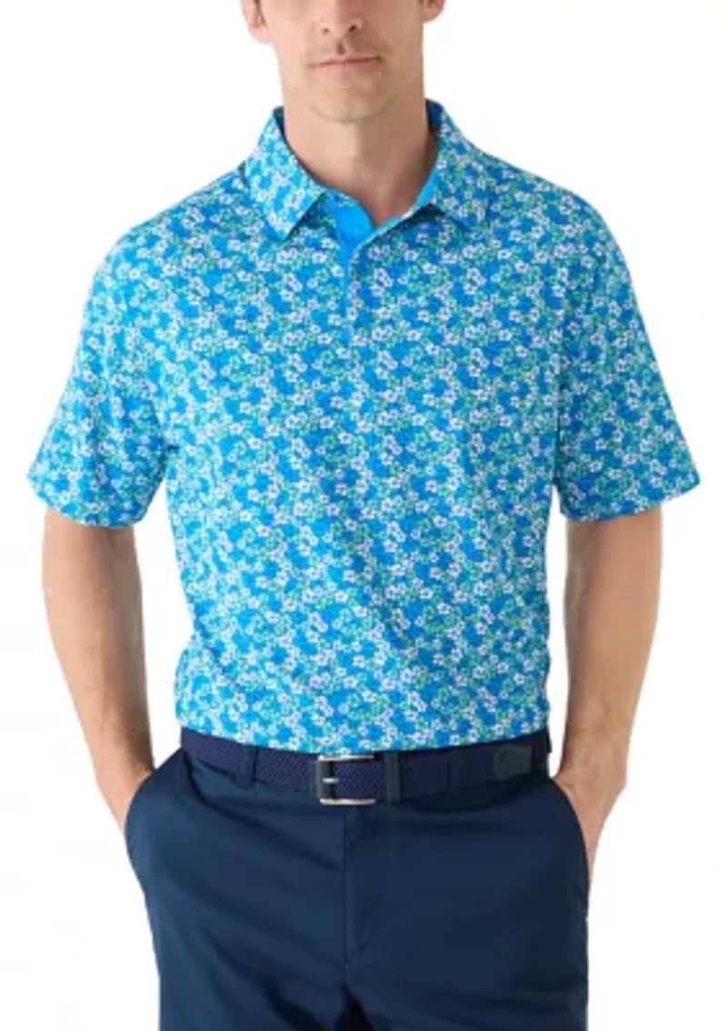 Men's Short Sleeve Hibiscus Print Shirt