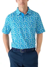 Men's Short Sleeve Hibiscus Print Shirt