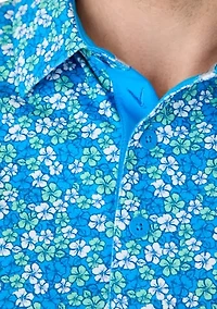 Men's Short Sleeve Hibiscus Print Shirt