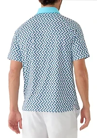 Men's Geometric Print Polo Shirt