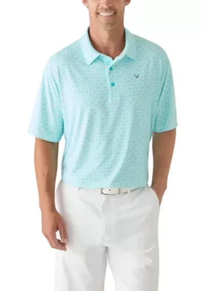 Men's Golf Foulard Printed Polo Shirt