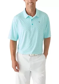 Men's Golf Foulard Printed Polo Shirt